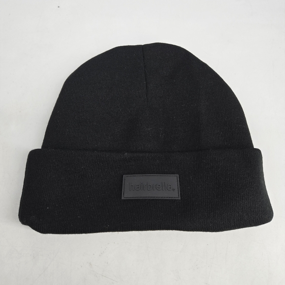 NEW Hairbrella Beanie Black Satin Lined Hat - Picture 1 of 7